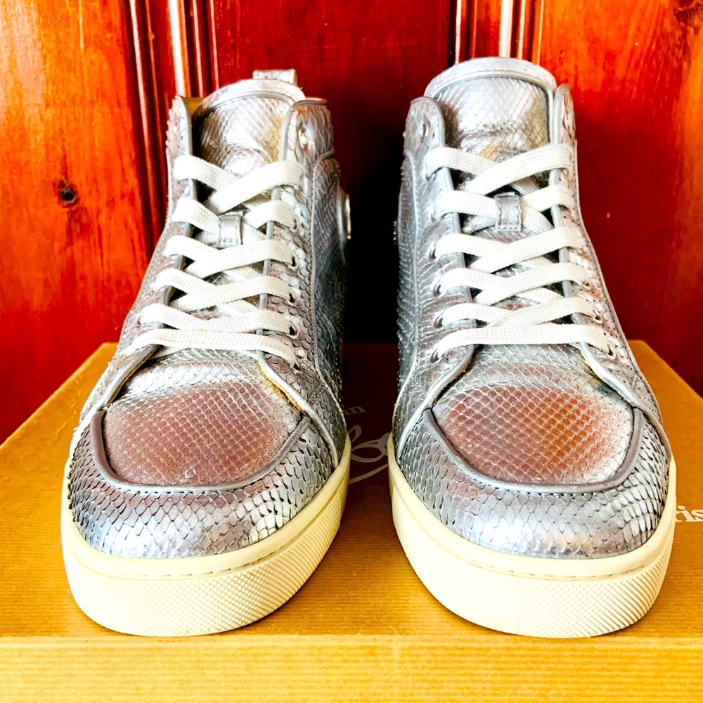 C. Louboutin Rantus Orlato Silver Python EU 43 - Picture 2 of 9